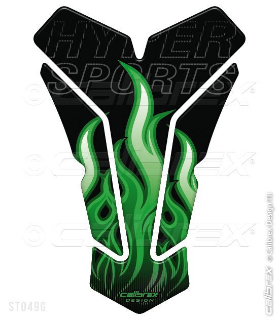 Green Flame Tank Pad Calibrex ST049G