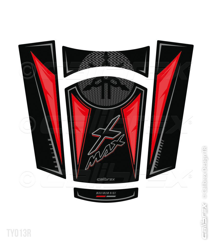 Yamaha Xmax 2018-2022 Tank Pad Red Calibrex TY013R