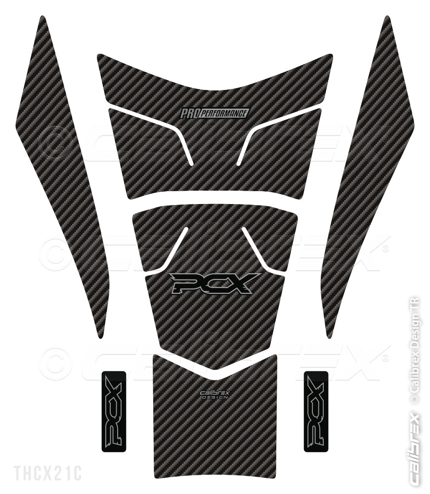 Honda Pcx 2021-2024 Tank Pad Carbon Calibrex THCX21C