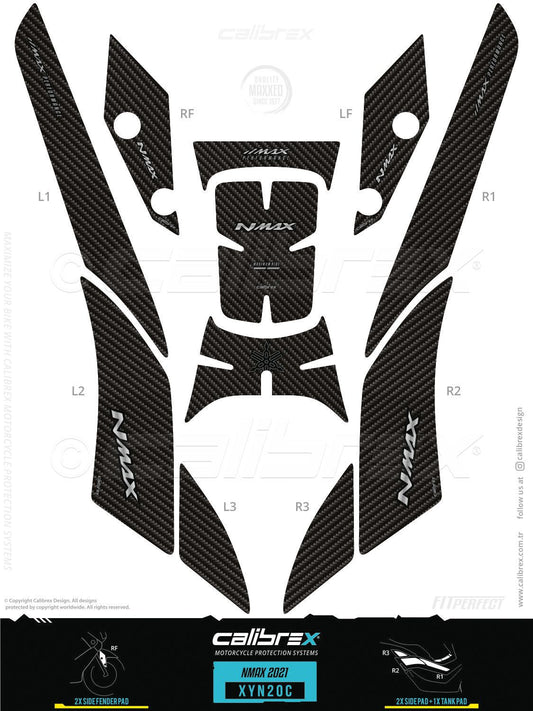Yamaha Nmax 2021-2024 Tank Pad & Protection Kit Calibrex XYN20C