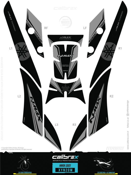 Yamaha Nmax 2021-2024 Tank Pad & Protection Kit Calibrex XYN20W