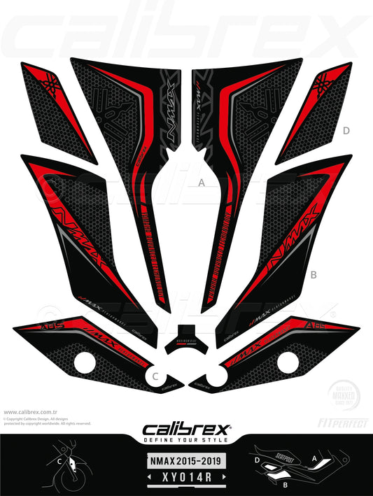 Yamaha Nmax 2015-2019 Tank Pad & Protection Kit Calibrex XY014R