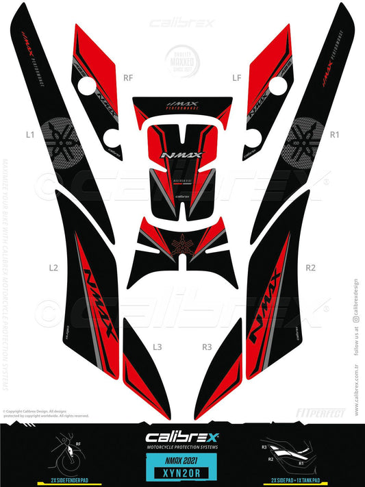 Yamaha Nmax 2021-2024 Tank Pad & Protection Kit Calibrex XYN20R