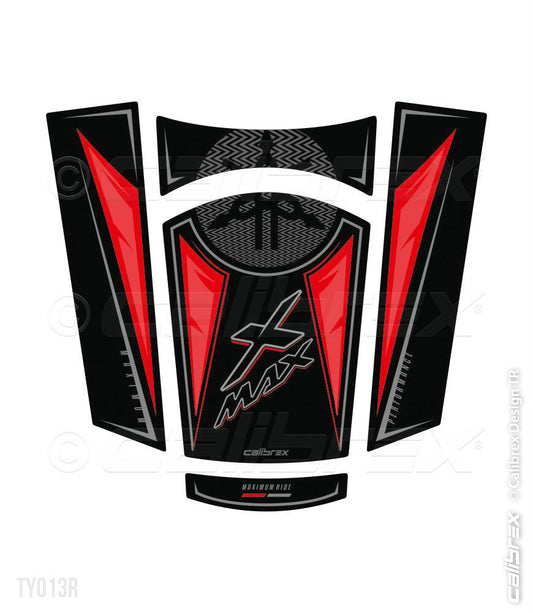 Yamaha Xmax 2018-2022 Tank Pad Red Calibrex TY013R