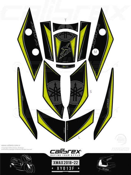 Yamaha Xmax 2018-2022 Tank Pad & Protection Kit Calibrex XY013F