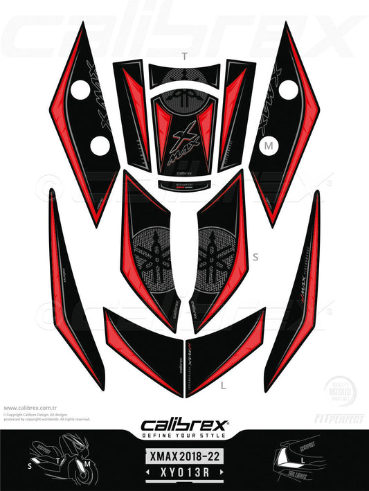 Yamaha Xmax 2018-2022 Tank Pad & Protection Kit Calibrex XY013R