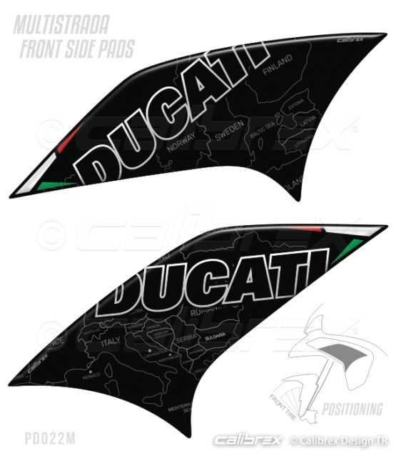ducati multistrada front side protections pads calibrex