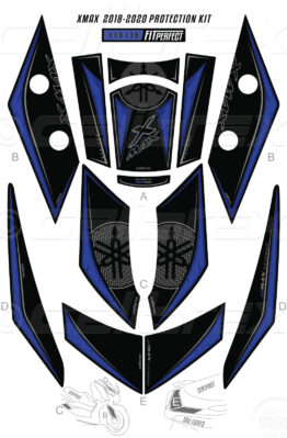 yamaha xmax tank pad calibrex design