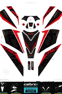 cfmoto 250sr tank pad protection red calibrex