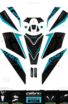 cfmoto 250sr tank pad blue calibrex