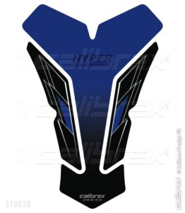 hyper performance motorcycle tank pad blue calibrex