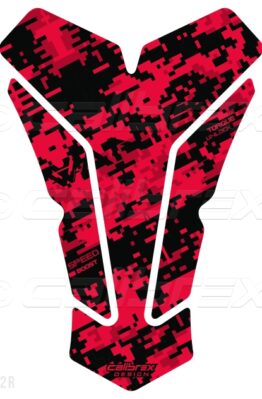 motorcycle tank pad camo red calibrex