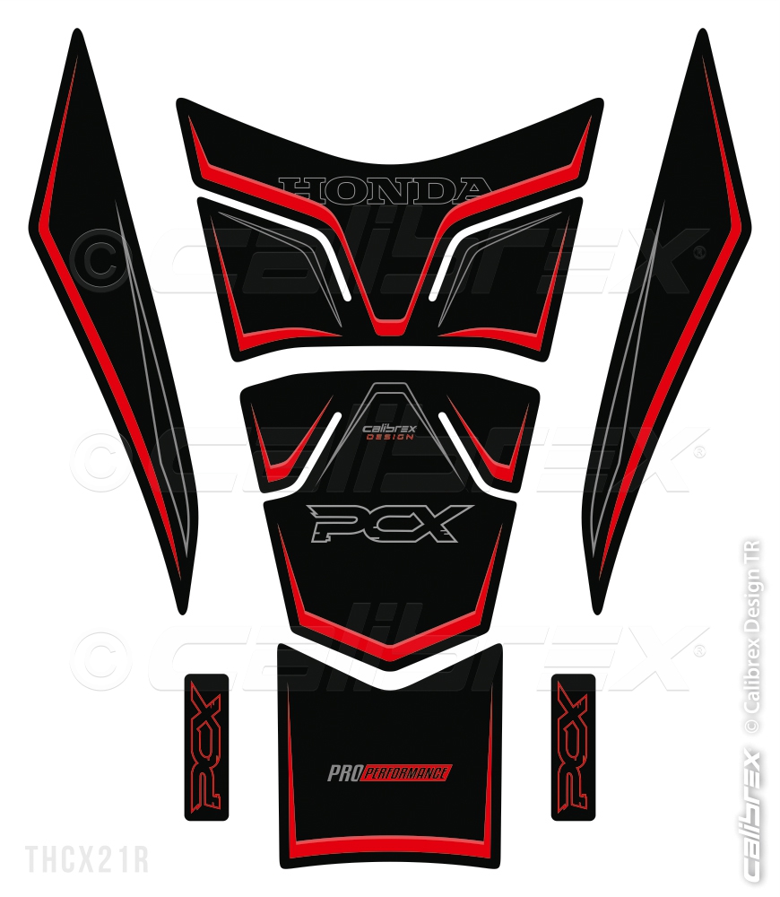 honda-pcx-tank-pad-2021-2024-calibrex-thcx21r honda pcx tank pad red calibrex