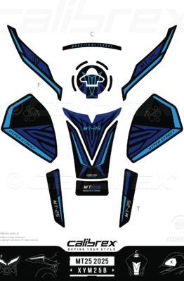 yamaha mt-25 2025 tank pad icon blue calibrex