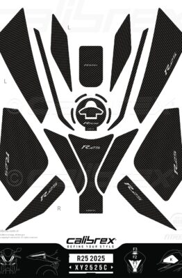 yamaha r-25 tank pad knee pad tail pad carbon 2025 2026 calibrex