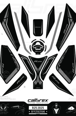 yamaha r25 tank pad midnight black 2025 calibrex