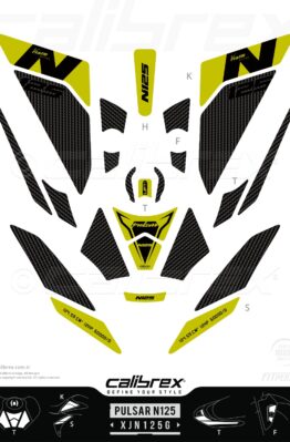 bajaj pulsar n125 tank pad knee pad green calibrex